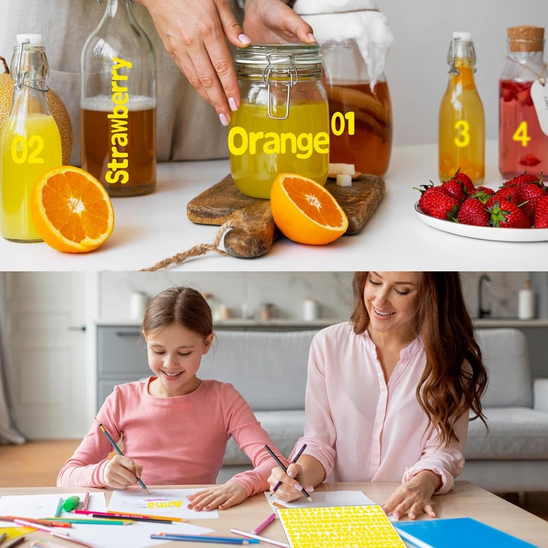 starboling Alphabet Stickers, 1'' Yellow Letter Stickers - 12 Sheets, Self-Adhesive Vinyl for Mailbox Numbers, Bulletin Boards, Classroom & Home Decor - Image 5